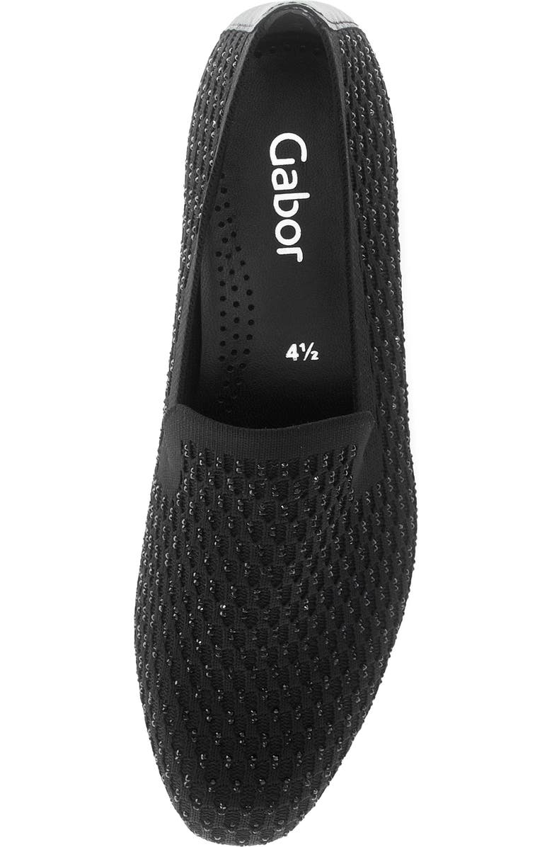 Gabor Rhinestone Knit Loafer, Alternate, color,
