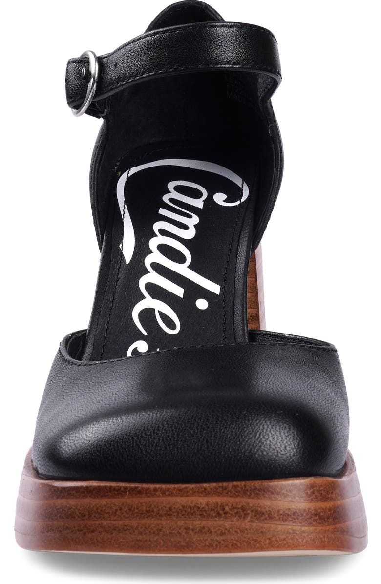 Candie's Halt Platform Pump, Alternate, color, Black