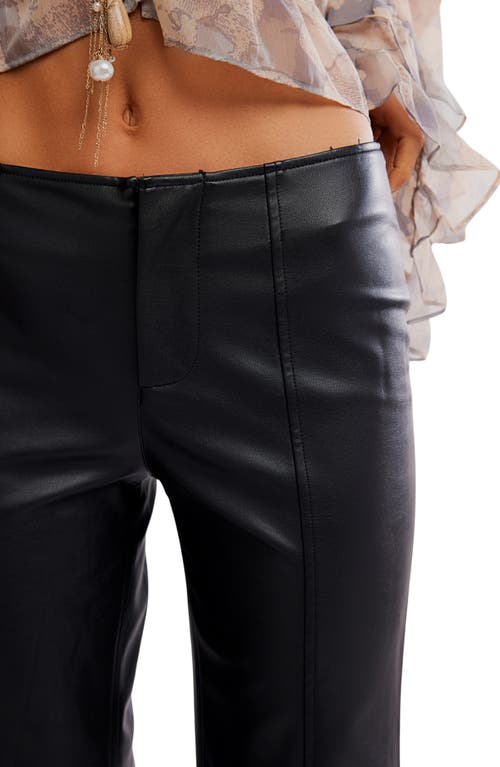 Free People Glow Up Faux Leather Pants In Black