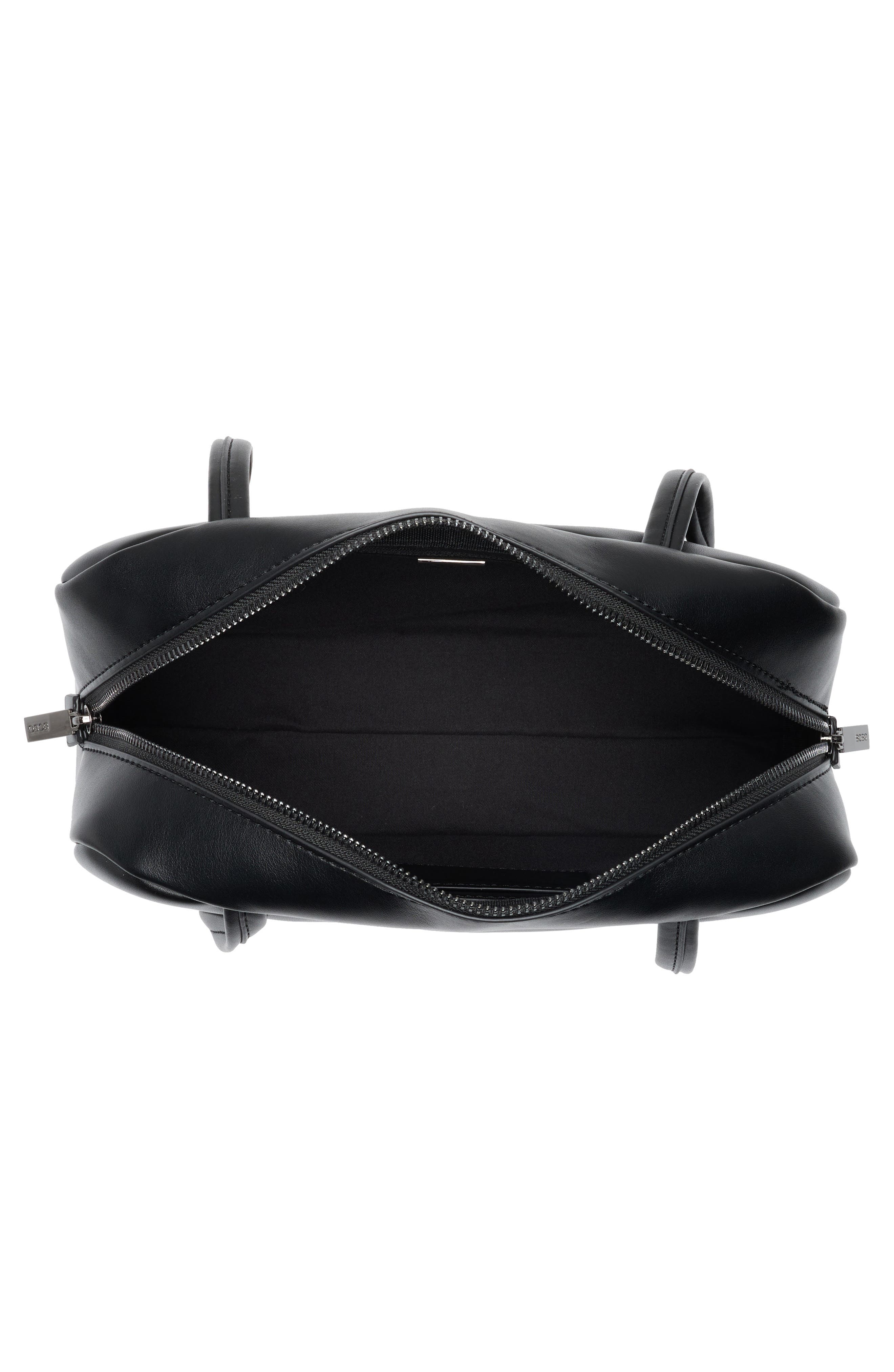 Bowler Faux Leather Shoulder Bag, Alternate, color, BLACK