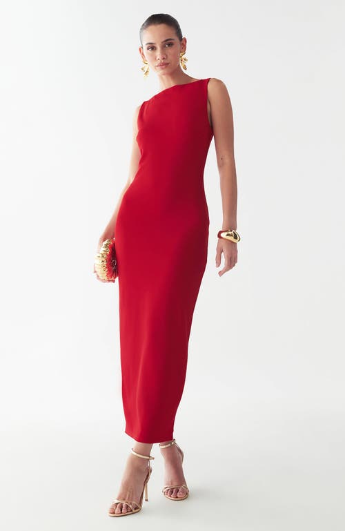Bwldr Shian Midi Dress In Red