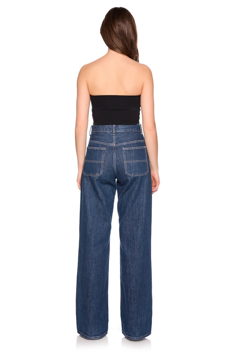 Susana Monaco Cinched Cutout Tube Top, Alternate, color, Black