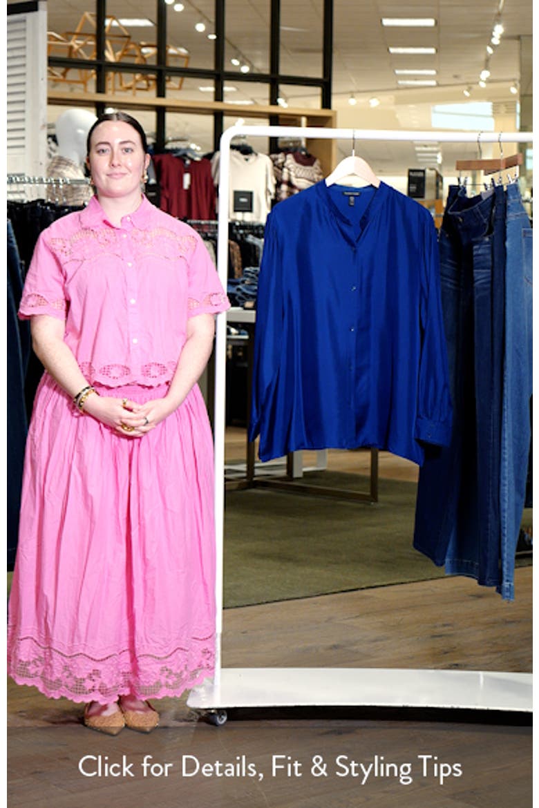 Mandarin Collar Silk Button-Up Shirt video