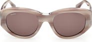 Max Mara 52mm Round Sunglasses