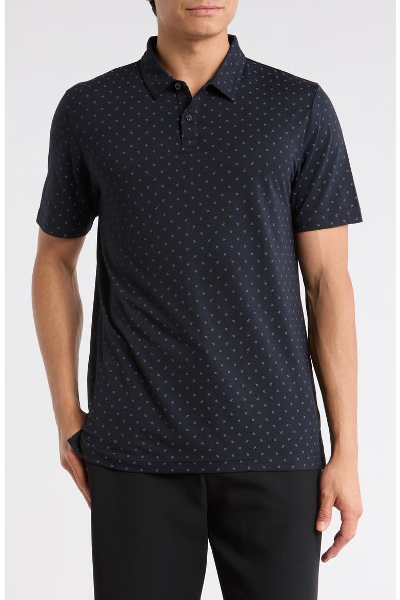 Cape Verde Knit Polo, Main, color, BLACK