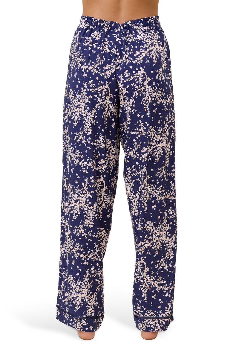 Cheri Blossom Pajama Pants, Alternate, color, NAVY
