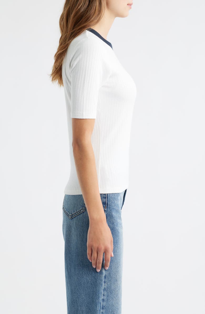 rag & bone Slim Fit Ringer T-shirt, Alternate, color, White