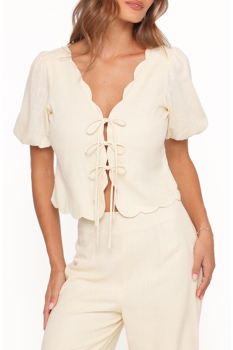 Jensen Scallop Hem Top, Main, color, BUTTER YELLOW