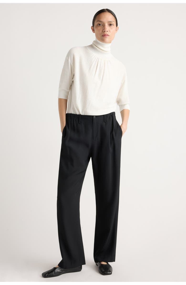 Modern Citizen Nuri Tailored Stretch-Waist Pant, Main, color, Washed Black