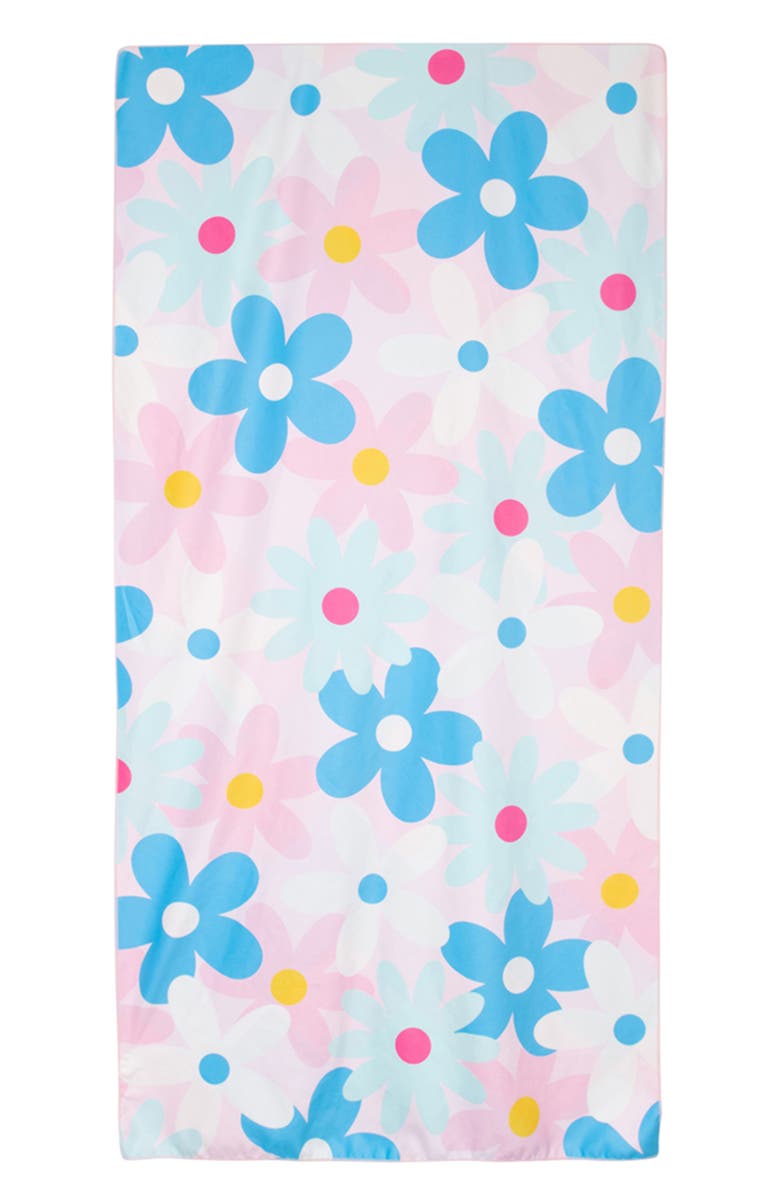 Katydid Cool Flowers Quick Dry Beach Towel, Main, color,