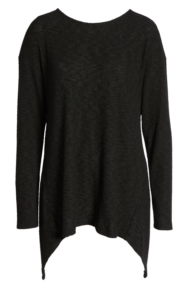 GIBSONLOOK Gibson Ribbed Cozy Fleece Twist Back Top, Alternate, color, 