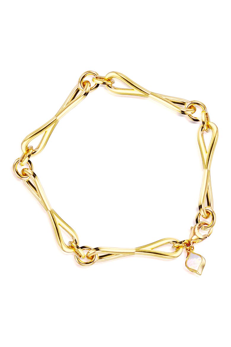 WaterDrop Large Link Bracelet, Main, color, 14K YELLOW GOLD