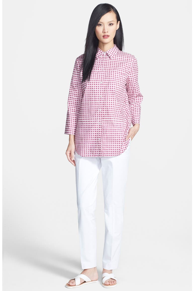 Wavy Gingham Blouse, Alternate, color, WILDFLOWER MULTI