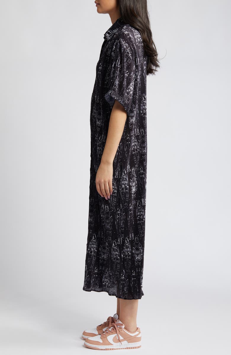 Dressed in Lala Astronaut Plissé Shirt Dress, Alternate, color, Astronaut