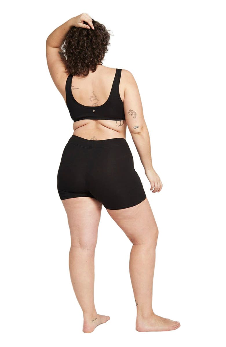 Nudea The Organic Cotton Boyfriend Boxer, Alternate, color, Black