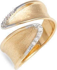 Marco Bicego Lunaria Twist Diamond Bypass Ring