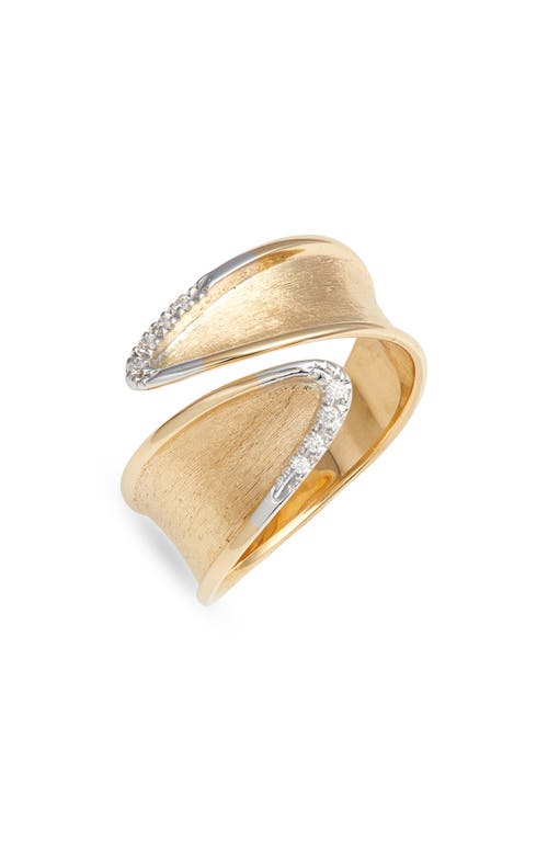 Marco Bicego Lunaria Twist Diamond Bypass Ring In Gold