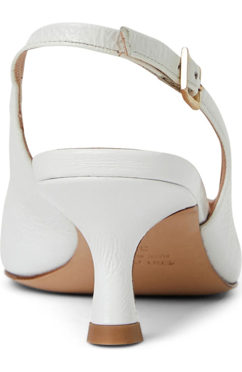 Bruno Magli Fiona Slingback Pointed Toe Pump, Alternate, color, White Crinkled Paten