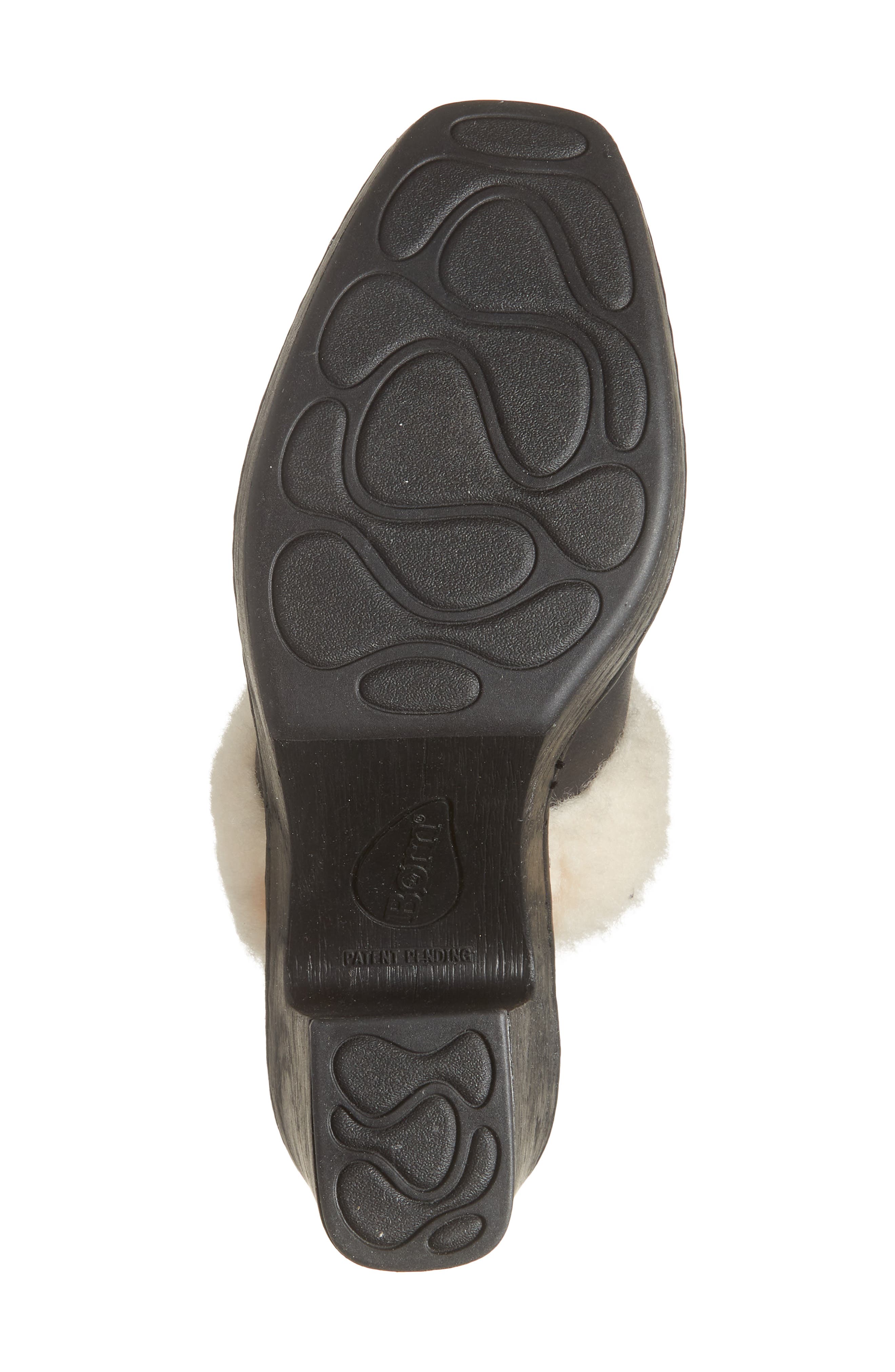 Børn Hope Genuine Shearling Trim Clog, Alternate, color, Black