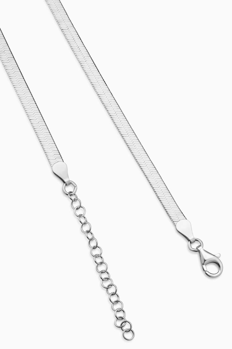 Mirage Herringbone Choker in Sterling Silver, Alternate, color, Silver