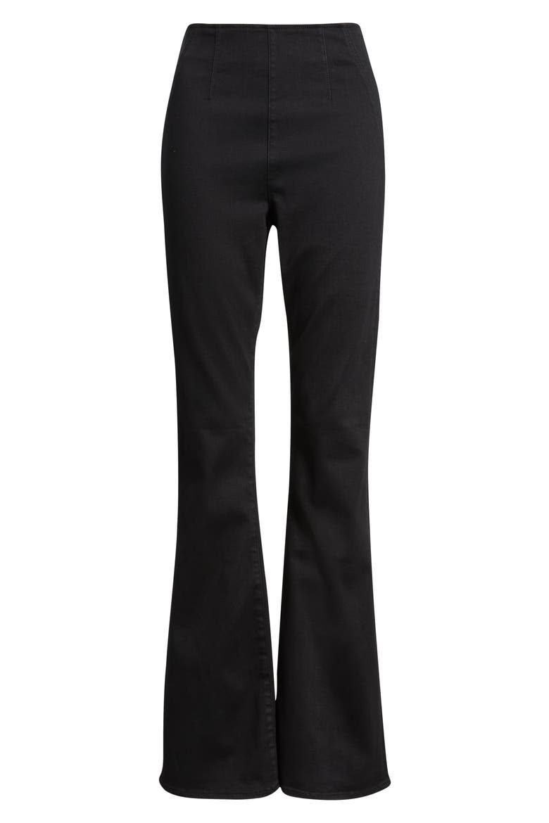 Beverly Off-Duty High Waist Flare Jeans, Alternate, color, ONYX