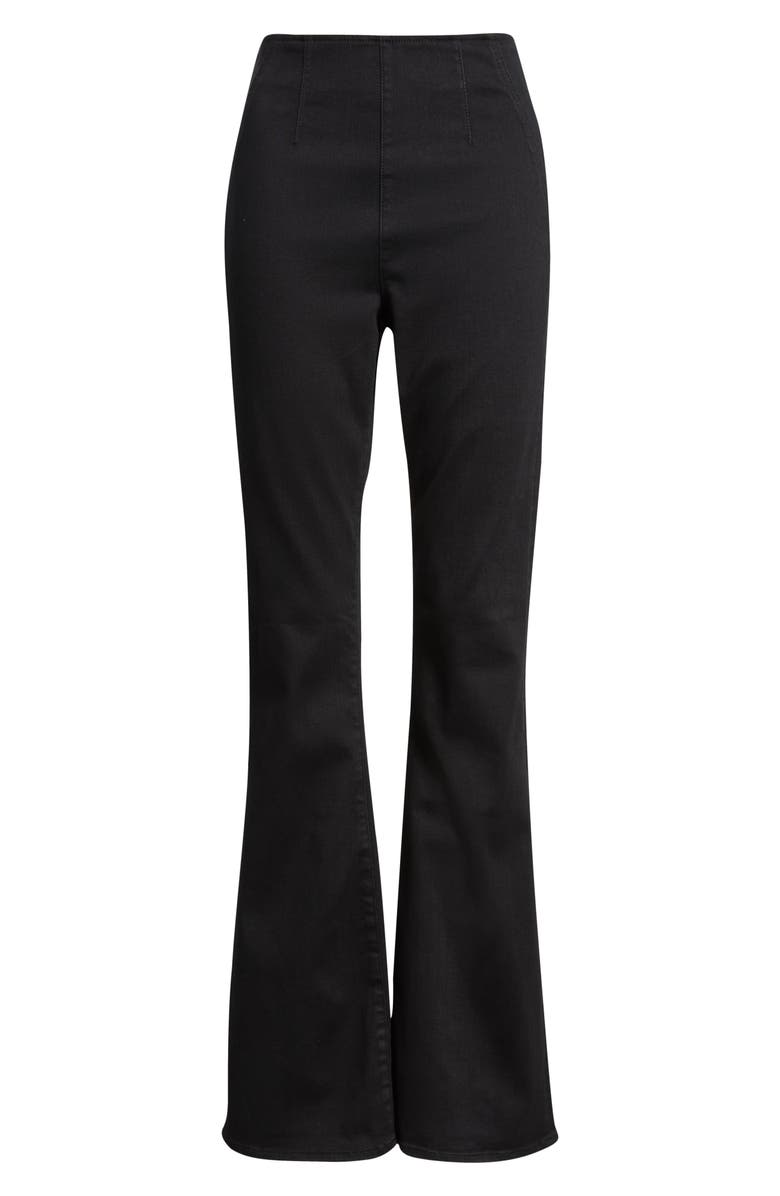 Veronica Beard Beverly Off-Duty High Waist Flare Jeans, Alternate, color, Onyx