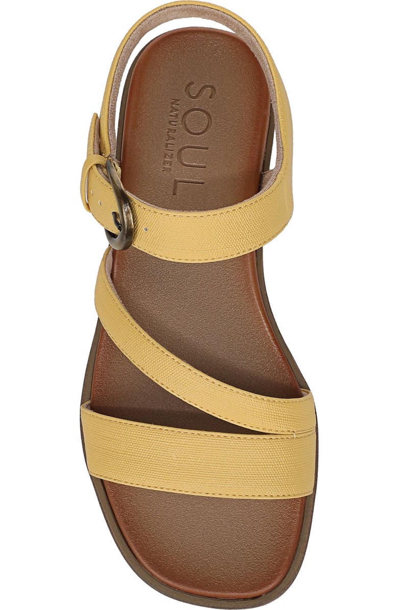 SOUL NATURALIZER Jayvee Sandal, Alternate, color, Beehive Yellow Faux Twill