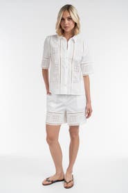 ELLE Collection Lace Insert Everyday Blouse