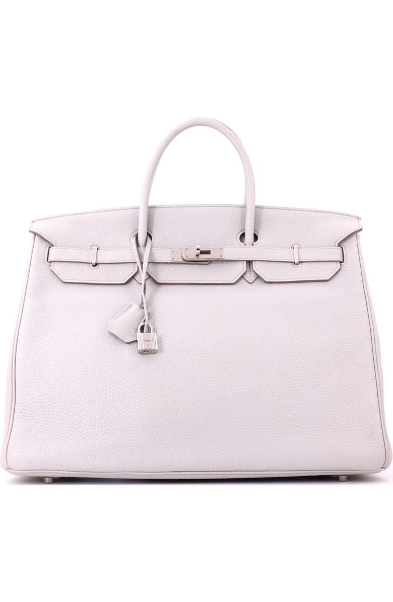 Pre-Owned Hermes Birkin Handbag Grey Togo with Palladium Hardware 40, Main, color, Gris Perle