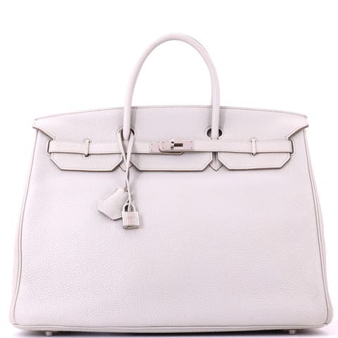 Birkin Handbag Grey Togo with Palladium Hardware 40