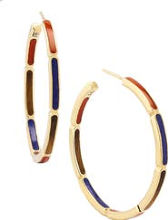 Jan Leslie Inside Out Hoop Earring Set In Sterling With 18K Gold Overlay