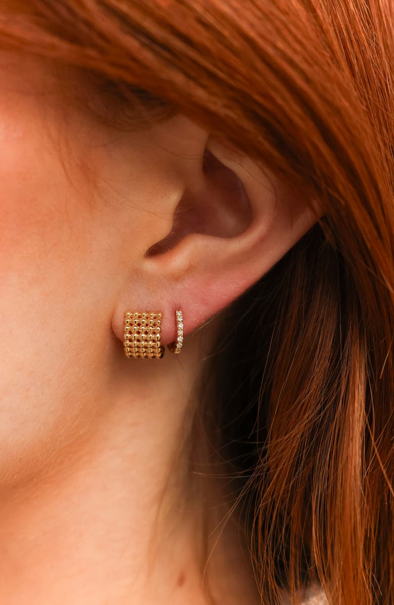 Dana Rebecca Designs Poppy Rae Pebble Hoop Earrings, Alternate, color, Yellow Gold