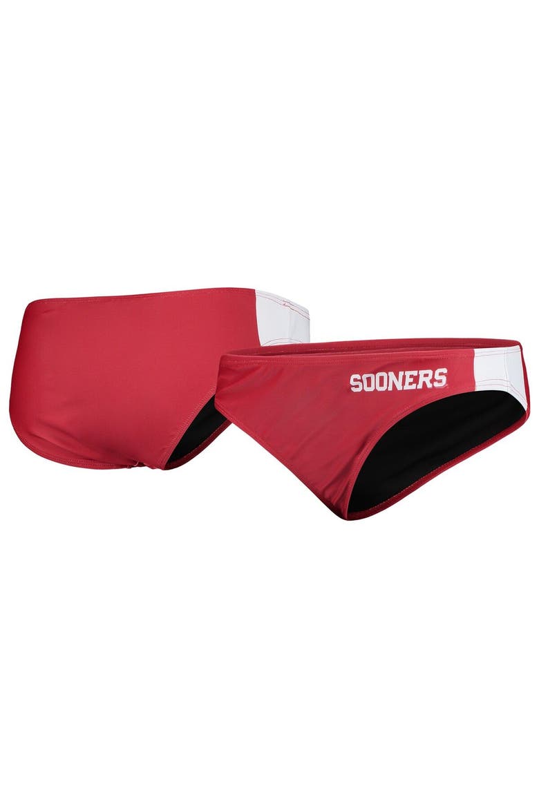 Women's FOCO Crimson Oklahoma Sooners Wordmark Bikini Bottom, Main, color, Crimson
