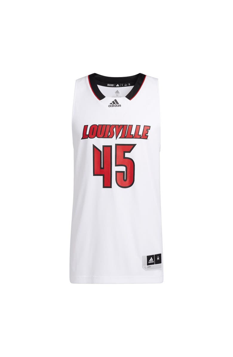 adidas Men's adidas White Louisville Cardinals Swingman Basketball Jersey, Alternate, color, White