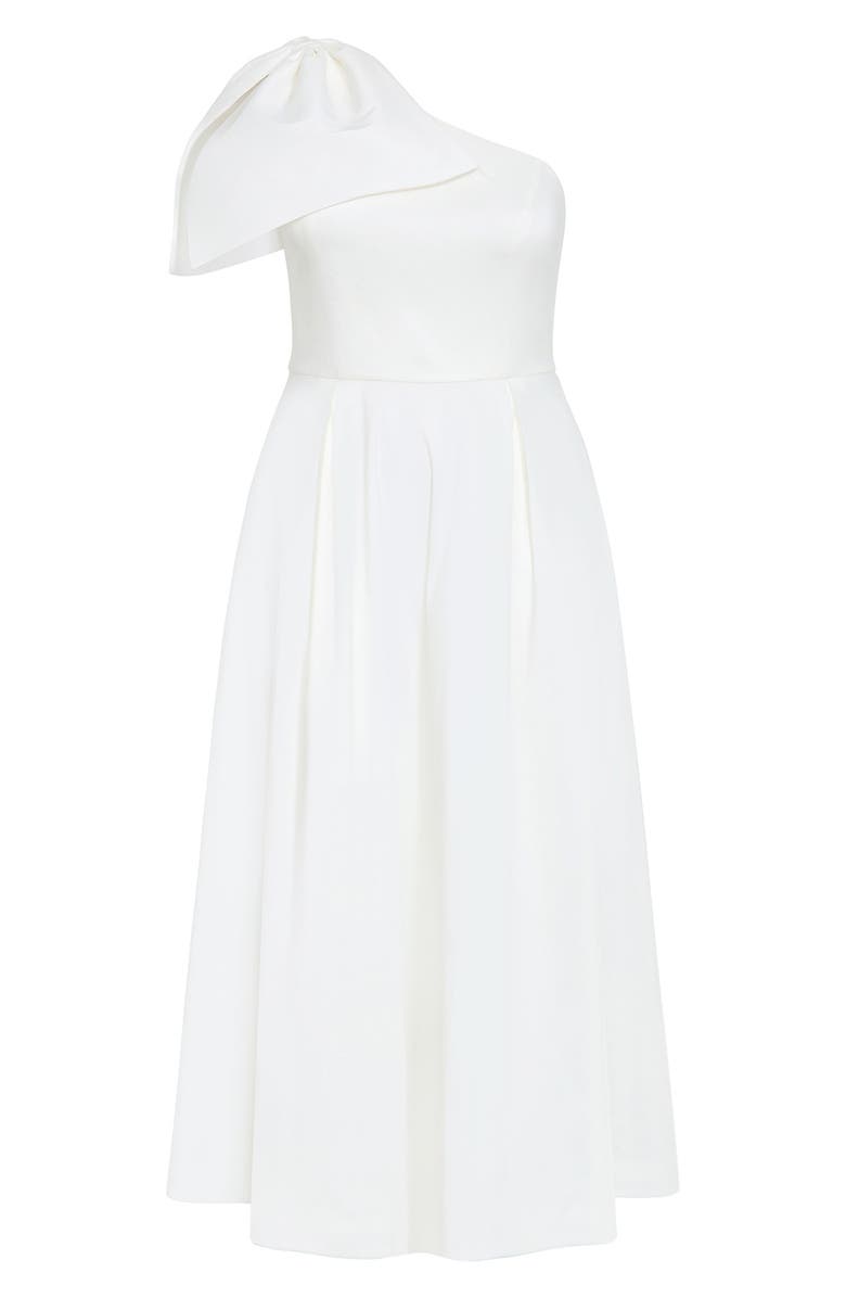 City Chic Captivated One Shoulder Maxi Dress, Main, color, Ivory