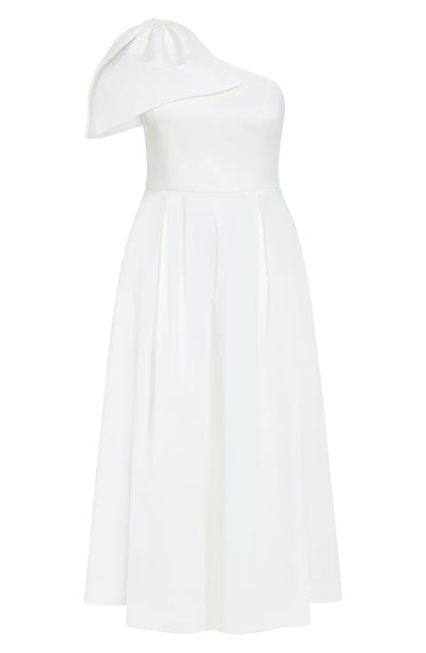 Captivated One Shoulder Maxi Dress (Plus)