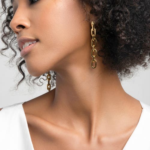 Zarux Modern Day Drop Earrings In Gold