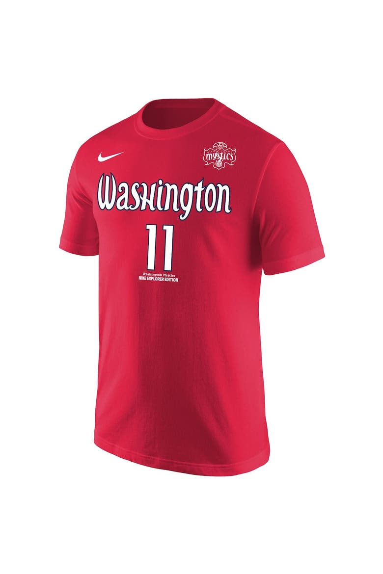Men's Nike Elena Delle Donne Red Washington Mystics Explorer Edition Player Name & Number T-Shirt, Alternate, color, Red