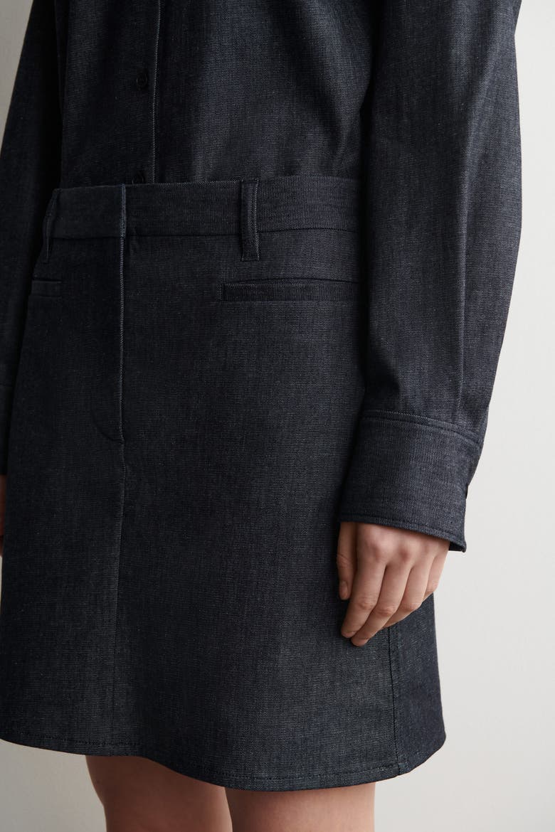 Denim Mini Skirt, Alternate, color, INDIGO