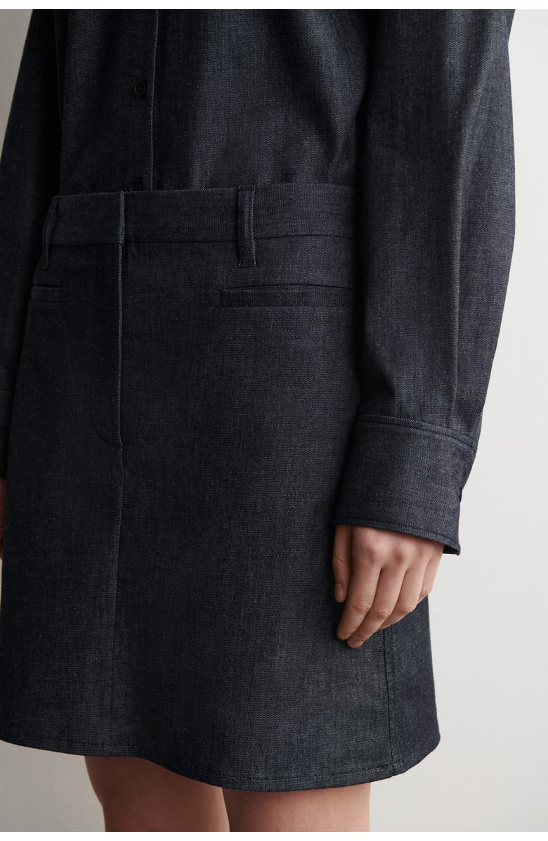 COS Denim Mini Skirt, Alternate, color, Indigo