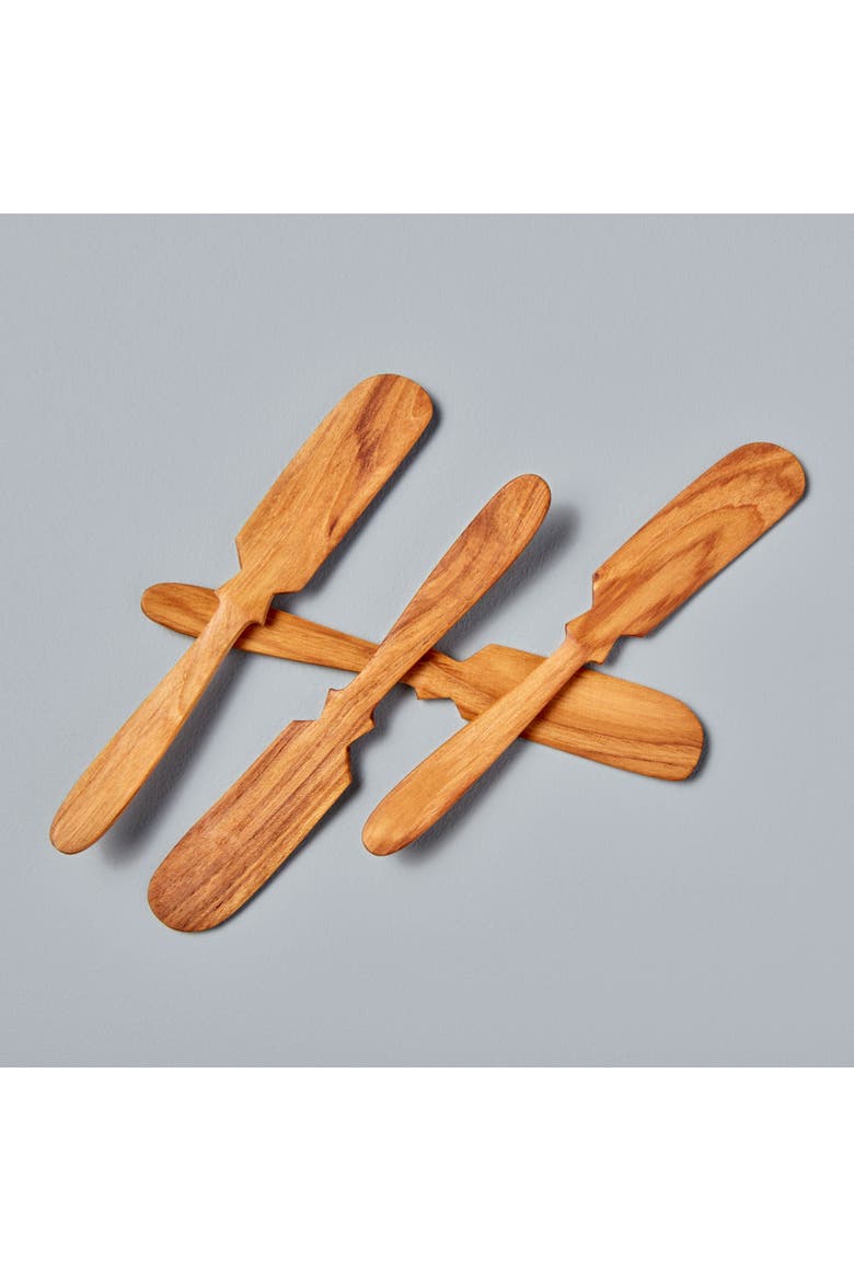 Teak Butter Knives - Set of 4, Alternate, color, Teak