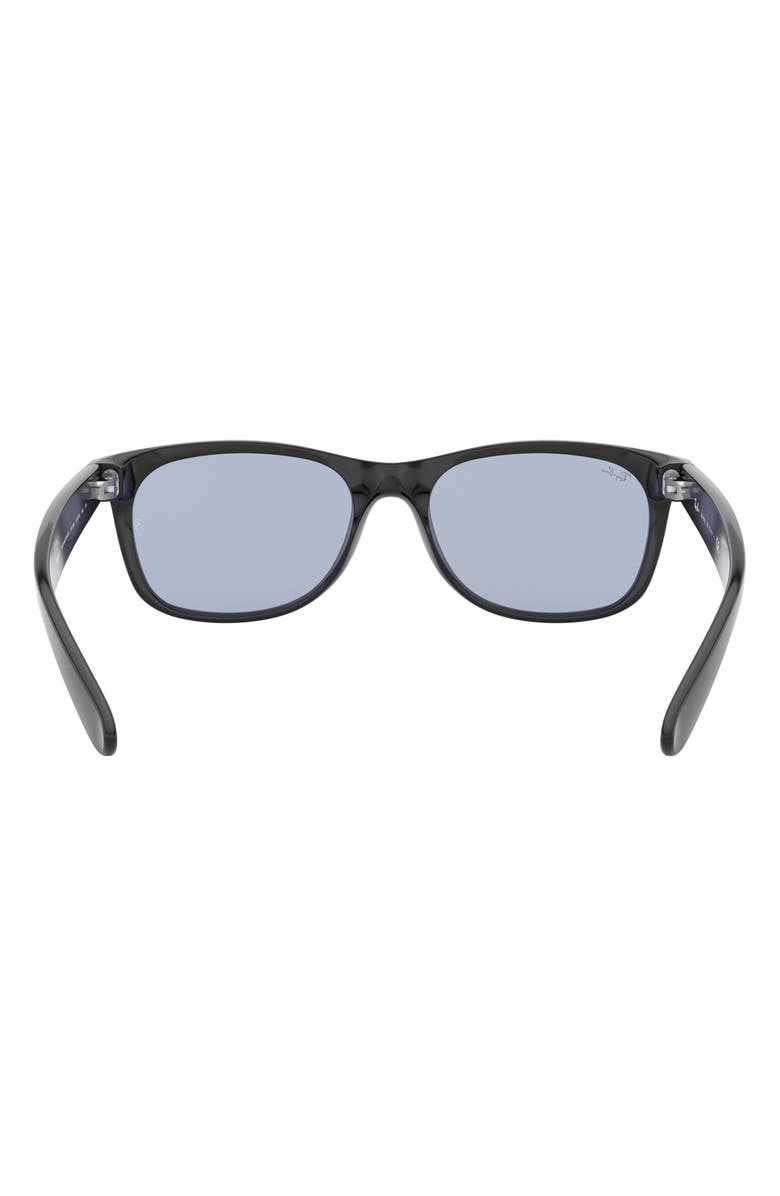 Ray-Ban New Wayfarer 55mm Rectangular Sunglasses, Alternate, color, Black / Blue Grey