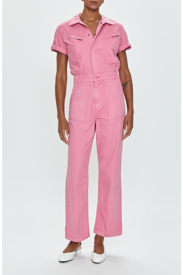 Campbell Cotton Utility Jumpsuit, Main, color, PEONY PINK