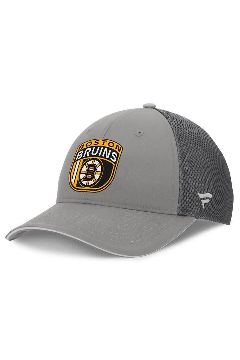 Men's Fanatics Gray Boston Bruins Authentic Pro Home Ice Trucker Adjustable Hat, Alternate, color, Gray