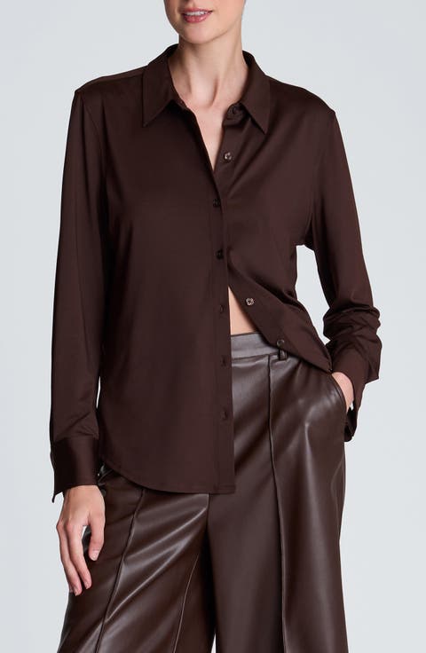 Long Sleeve Button Front Shirt