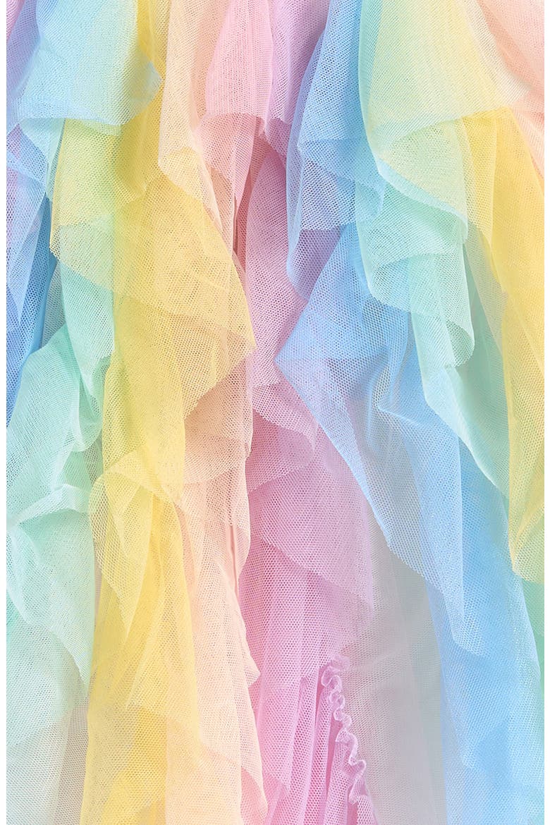Kids' Unicorn Handkerchief Hem Dress, Alternate, color, RAINBOW