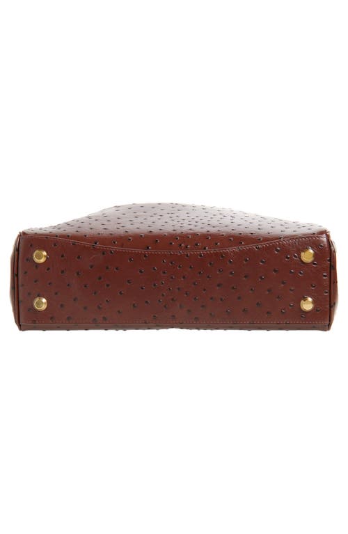 Balenciaga Rodeo Ostrich Embossed Leather Top Handle Bag