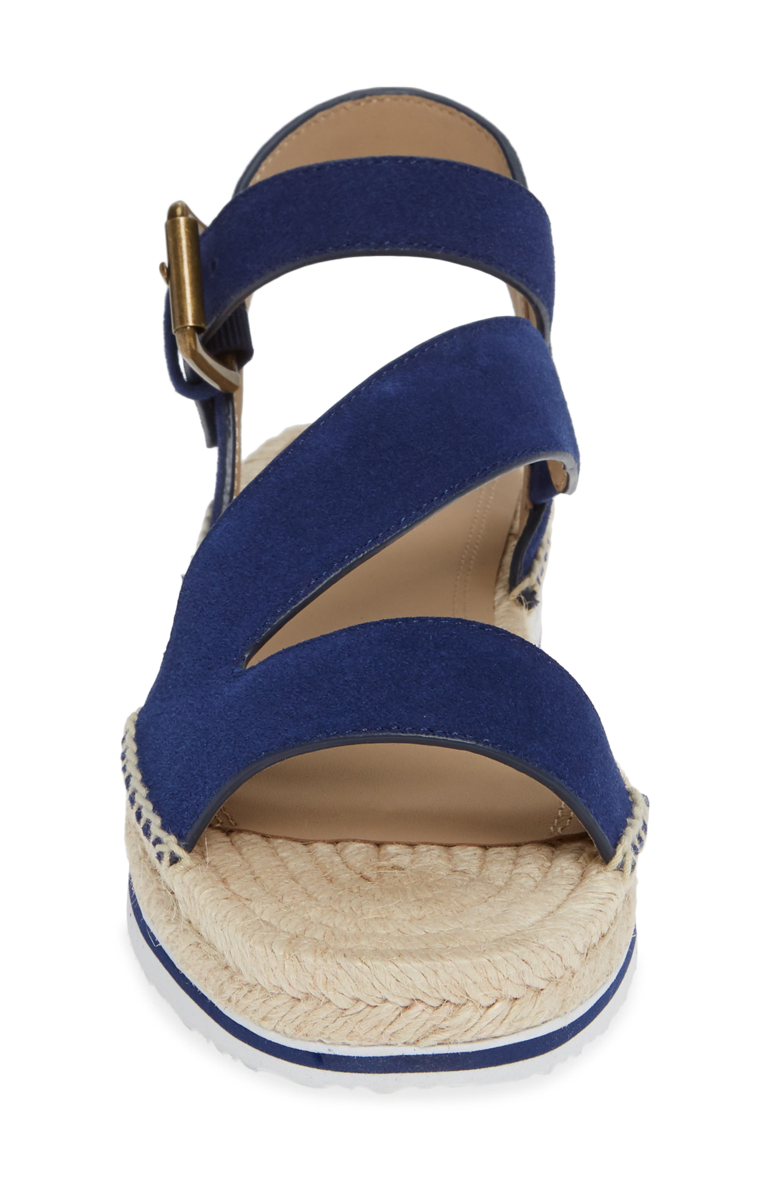 Areanna Strappy Espadrille Sandal, Alternate, color, COBALT SUEDE