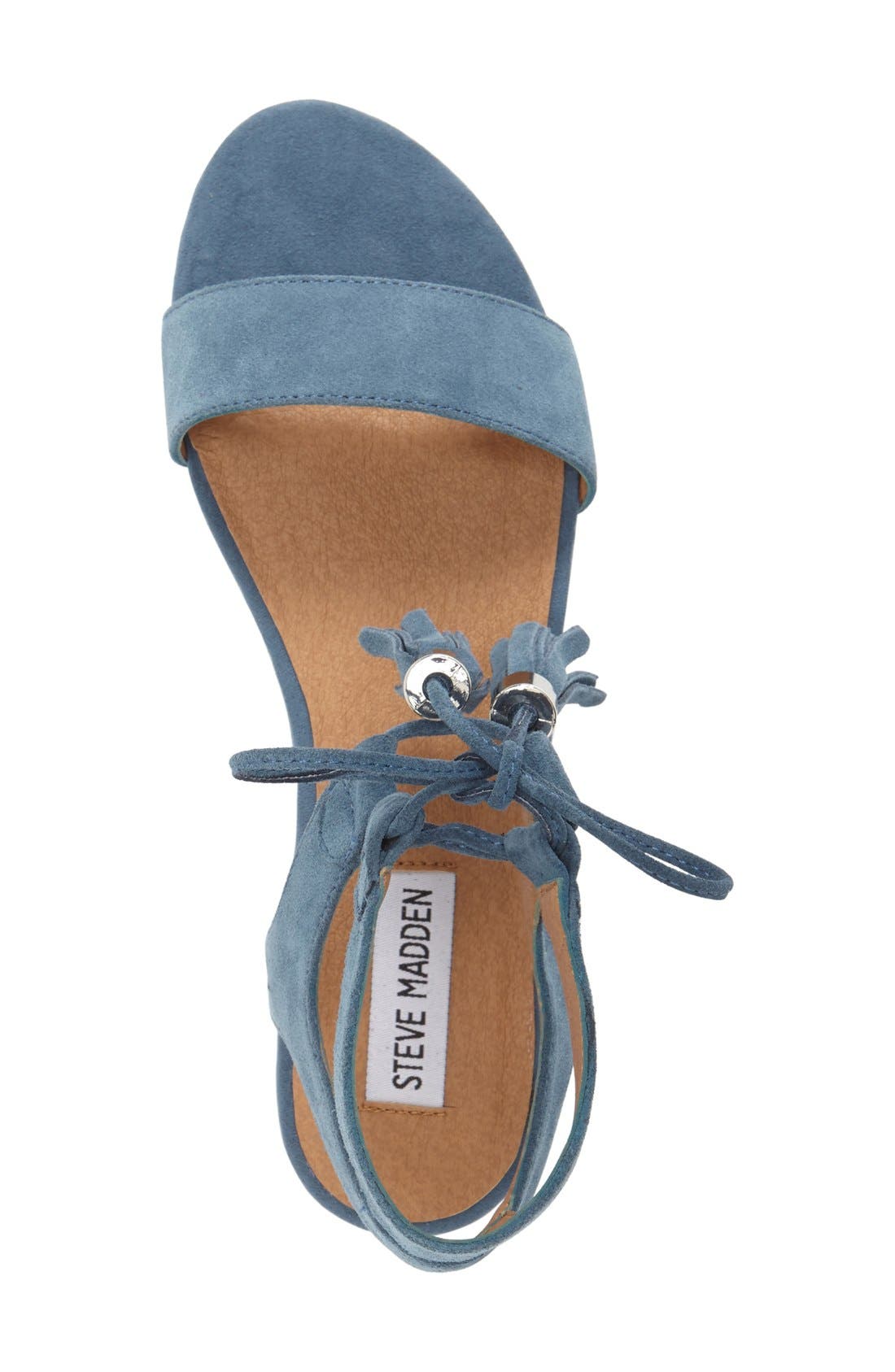 'Elivait' Sandal, Alternate, color, BLUE SUEDE