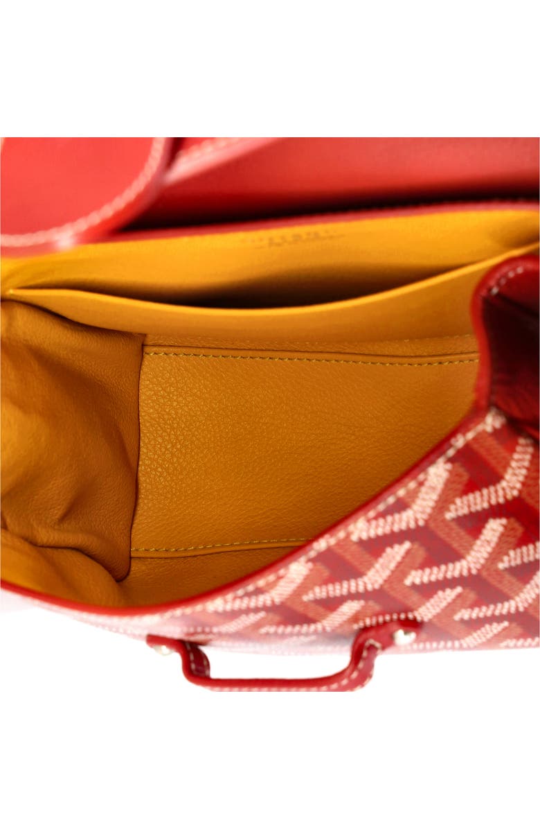 Pre-Owned Goyard Saigon Top Handle Bag Coated Canvas with Leather Mini, Alternate, color, Red
